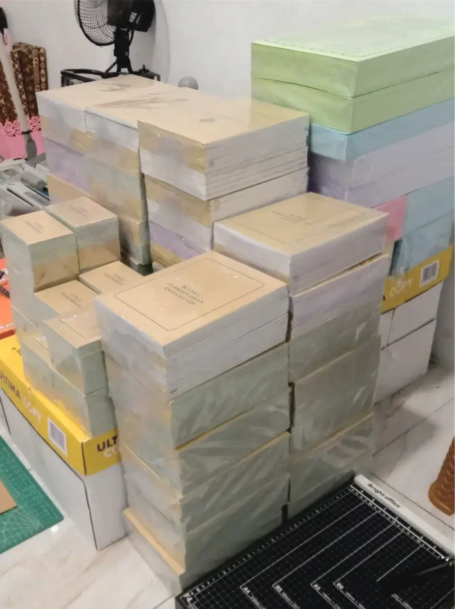 Hasil cetak nota usaha rangkap