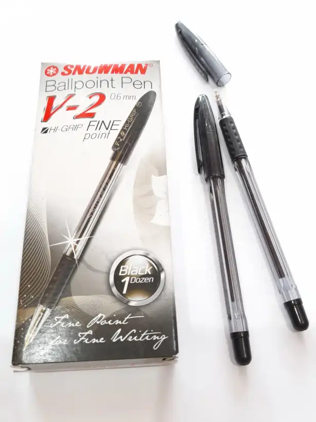 Pulpen Snowman V-2 F Hitam