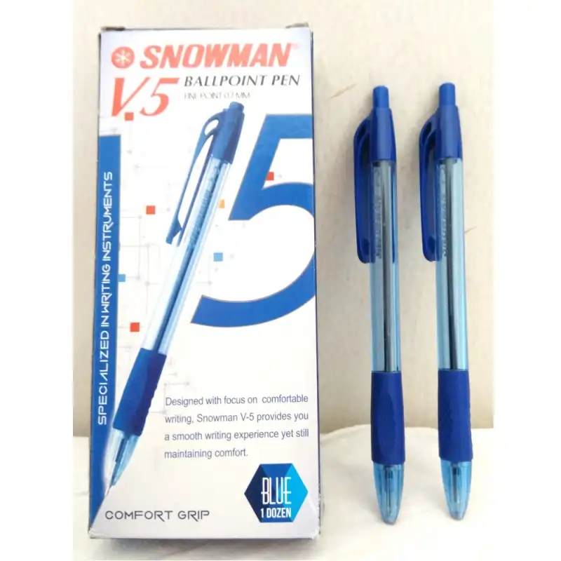 Pulpen Snowman V-5 0.7 Biru