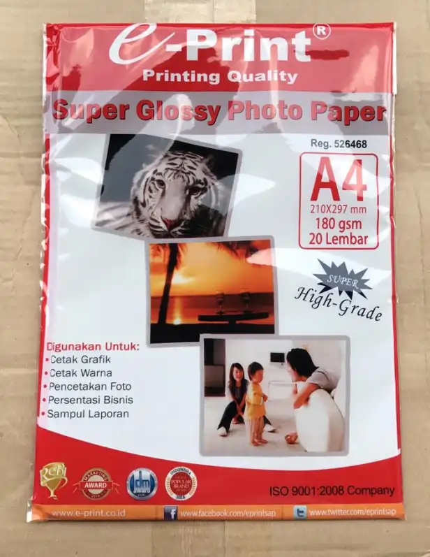 Kertas Photo E-Print Double Side Glossy A4 150gsm 20 lembar