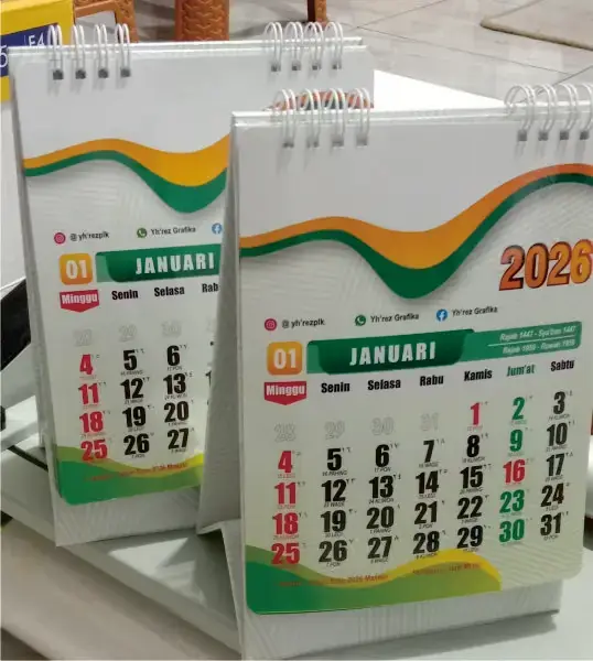Kalender Meja Custom